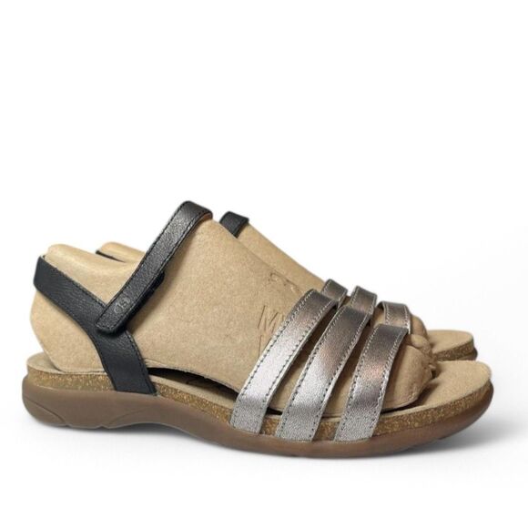 Summer JOSEF SEIBEL Riley Black/Metallic Grey Sandals, NEW Size US 9-9.5/EU40 - Picture 2 of 11